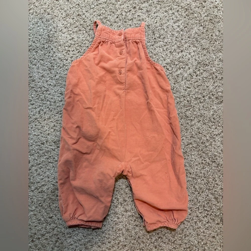 Baby Gap 100% Cotton Corduroy Coral Romper Size 3-6 Months | spring | autumn